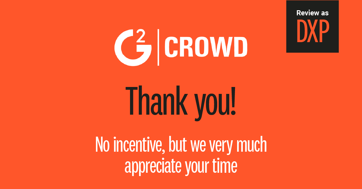 G2 Crowd Thanks DXP