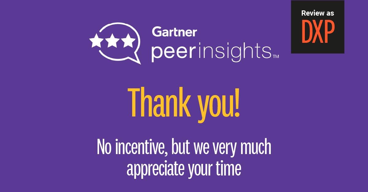 Gartner Thanks DXP